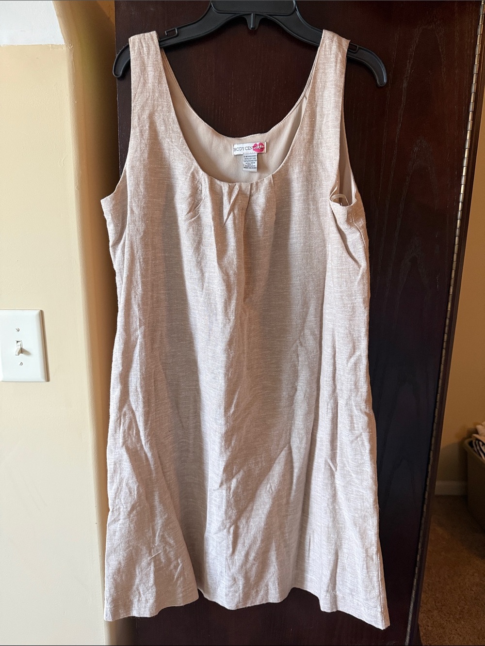 Body Central Sleeveless A-Line Dress - Light Beige